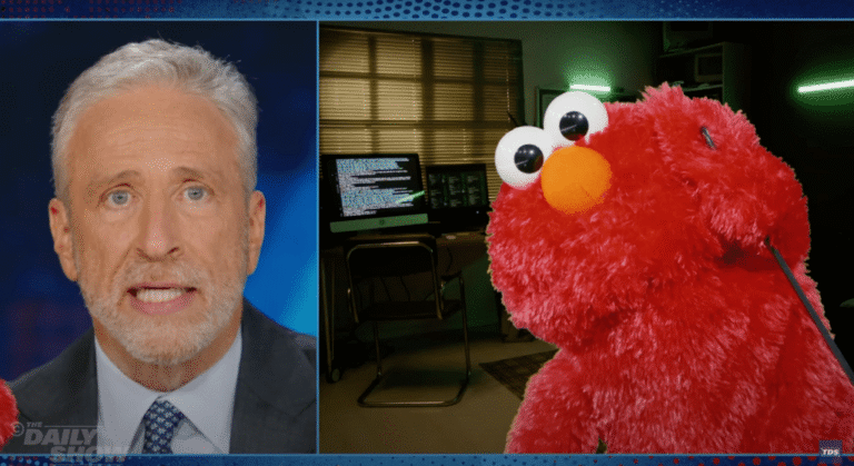 Jon Stewart Presents ‘Sesame Street’ Spoof Addressing Elmo’s Tweets
